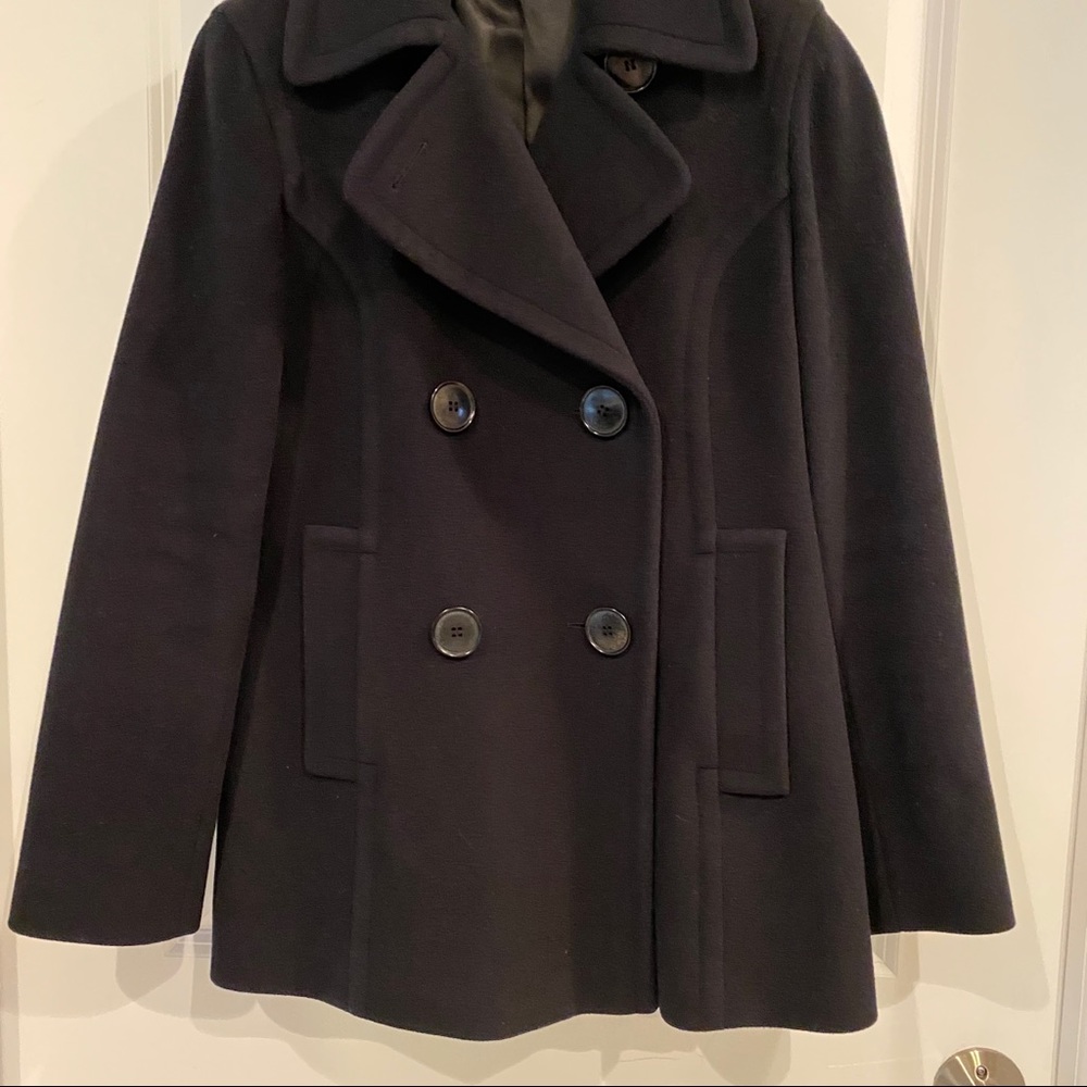Cinzia Rocca Black Wool Peacoat